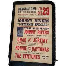 Johnny Rivers Chad & Jeremy Ventures 1964 Concert Poster 12x18 Murfreesboro TN