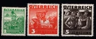 Austria 1934: 2-5 S Costume (ANK 585-587) Original Rubber with Fold (ANK €60)