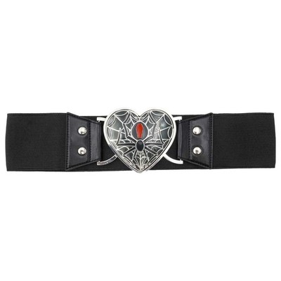 Kreepsville Waist Elastic Belt Spider Heart Death Moth Skull Ouija