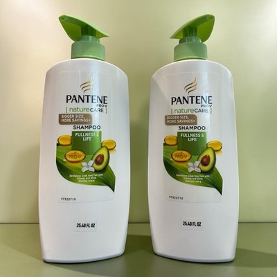 2 Pantene Pro-V Nature Care Shampoo Fullness and Life Avocado Oil New 25.40 Oz