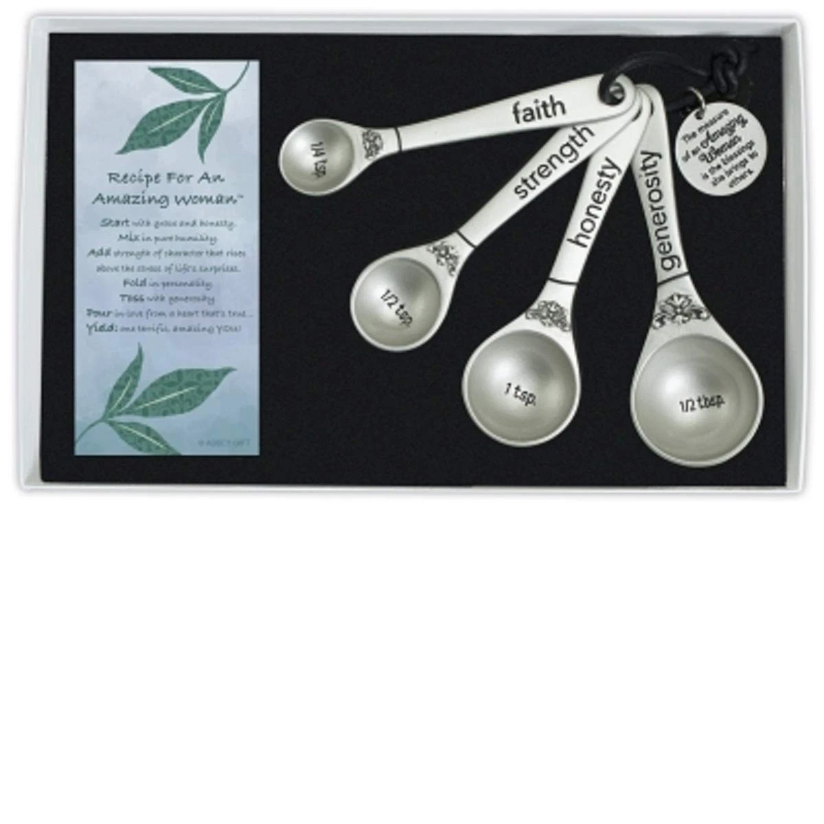 Abbey Gift Amazing Woman 4 Measuring Spoons, 7" x 4.25", Multicolor