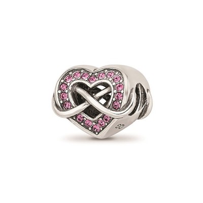 Reflection Beads Sterling Silver Crystal from Swarovski Infinity in Heart Bead