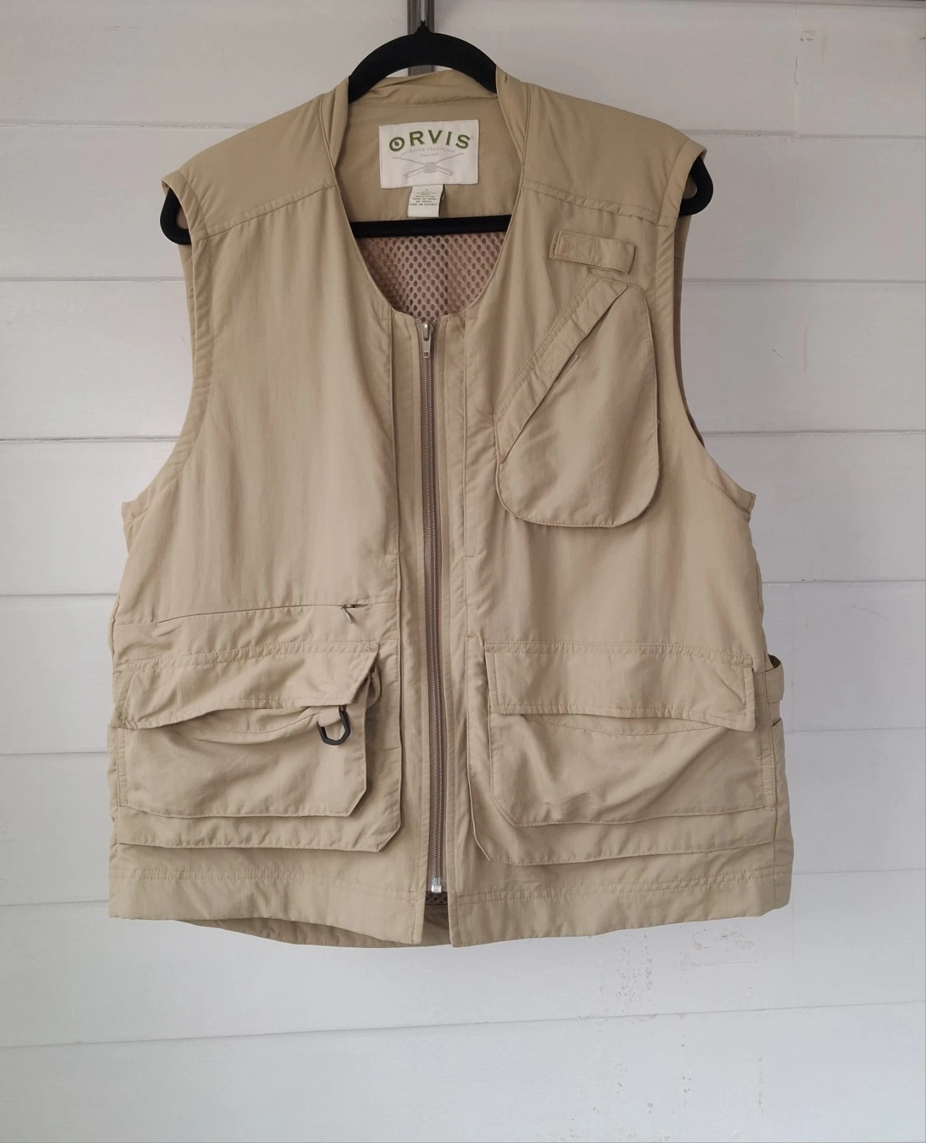 Orvis Fishing Vest Gorpcore Utility Cargo Techwear Khaki Men's Large
