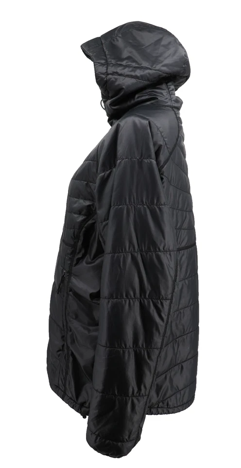 Chaqueta REI PrimaLoft Pertex Quantum para mujer grande negra acolchada con capucha empaquetable Foto 3 de 4