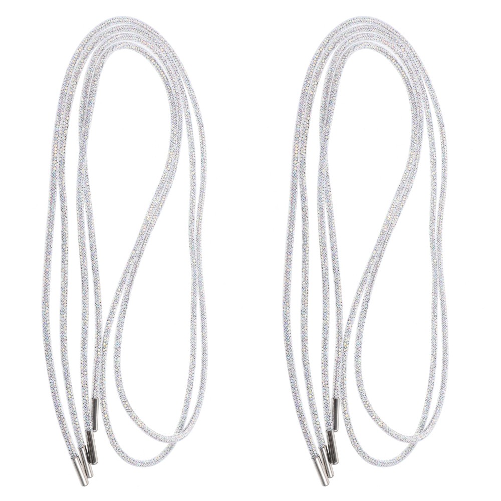 APL 2 pezzi lacci glitter per scarpe cordoncini per scarpe donna sneakers lacci per scarpe strass