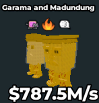 Steal a Brainrot Secret Gold Garama and Madundung 787.5M/s Nyan Trait Brainrot