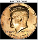 1776-1976 GOLD PLATED KENNEDY HALF DOLLAR, VERY BEAUTFUL COIN, FAST SHIPPING