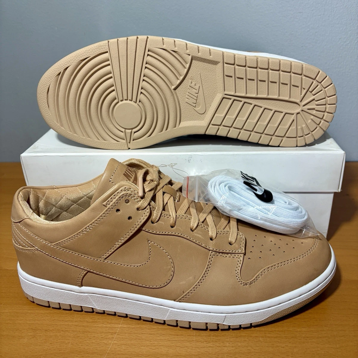 NikeLab Dunk Lux Low Vachetta Tan for Sale | Authenticity NikeLab Dunk Lux Low Vachetta Tan for Sale | Authenticity