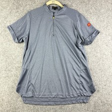McDonalds Employee Work Shirt Adult Womens L Blue 1/4 Zip Uniform Performance