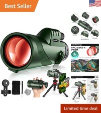 40x60 High-Power Monocular Telescope with Smartphone Adapter for Bird Watching