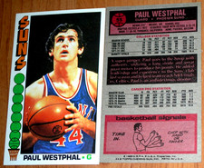 1976 Topps Paul Westphal #55 Tall Boy Phoenix Suns Guard  HOF EX+ Mint