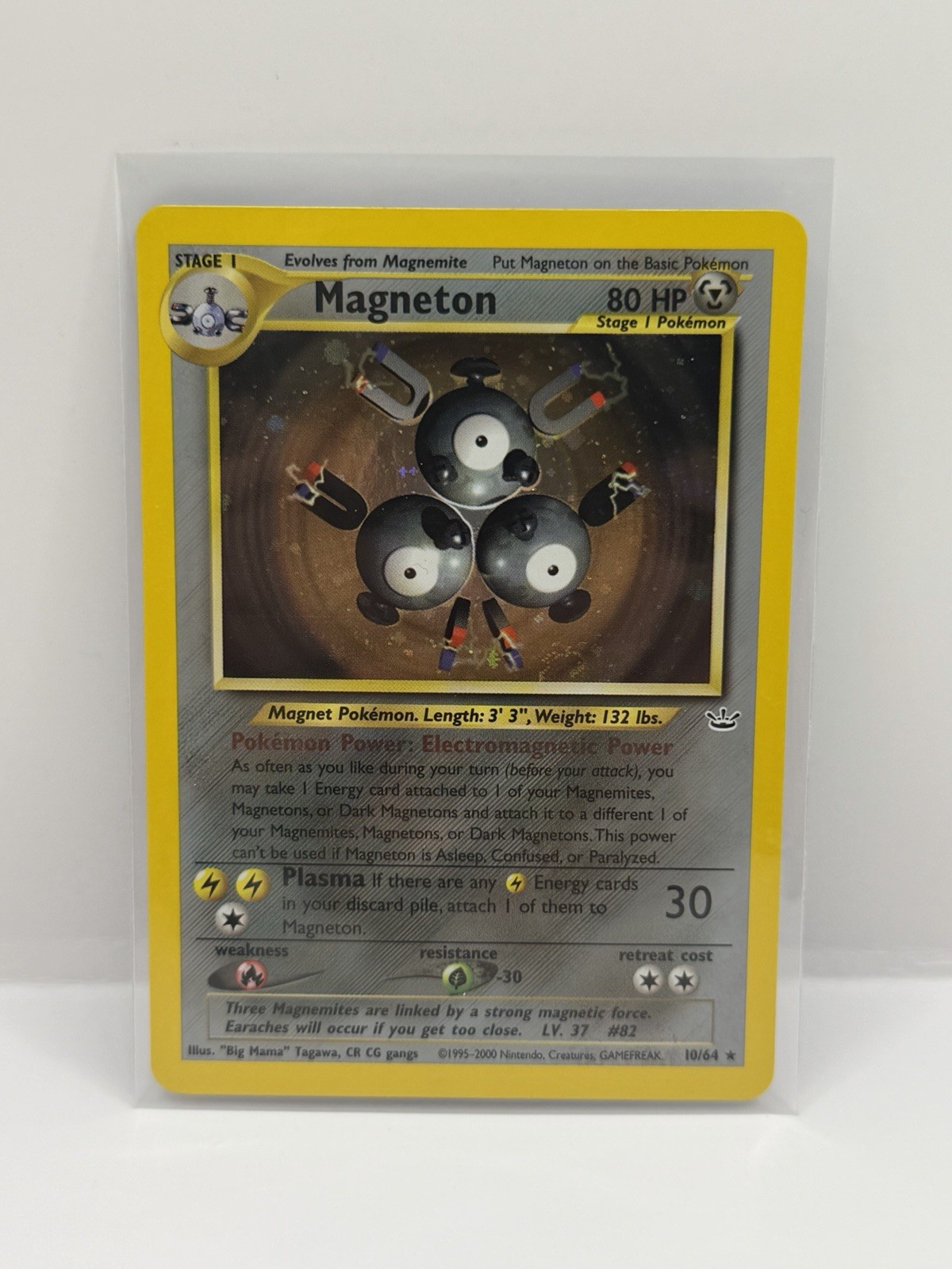 Pokemon Magneton 10/64- Neo Revelation-Holo-swirl-Exc/Nm!