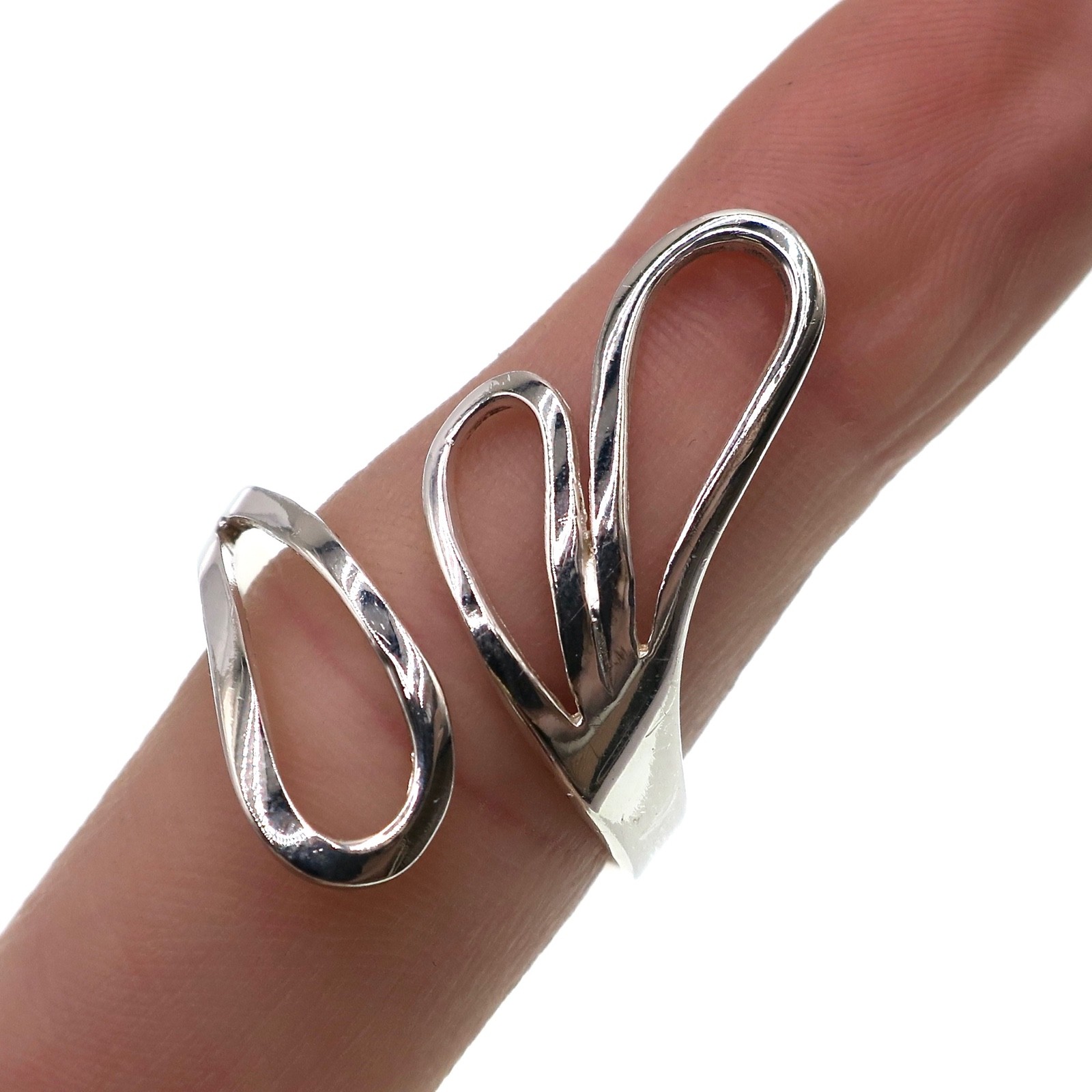 Sterling Silver Polished Adjustable Loop Style Fa… - image 1