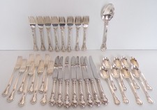 8 STERLING SILVER Place Settings, GORHAM CHANTILLY 33 Piece Set, Superb 3.24 lbs