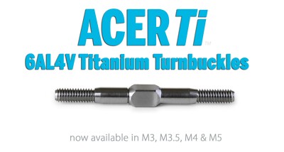 Aerospace Grade Titanium Turnbuckles for RC Cars Sizes M3 M3.5 M4 M5 all lengths