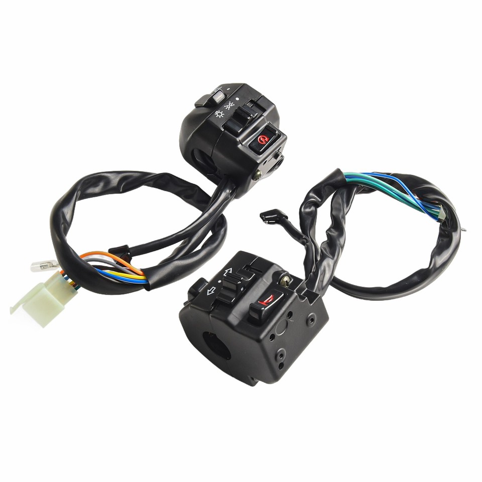 Motorcycle 22mm Aluminum Handlebar Switch Controls Lights Indicators On