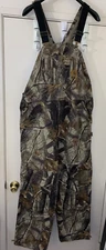 Carhartt Camo Bib Overalls Mens 42X32 Quilt Lined R43 Double Knee Realtree