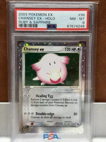 2003 Pokémon EX Ruby & Sapphire 96 Chansey EX Holo NM-MT PSA 8