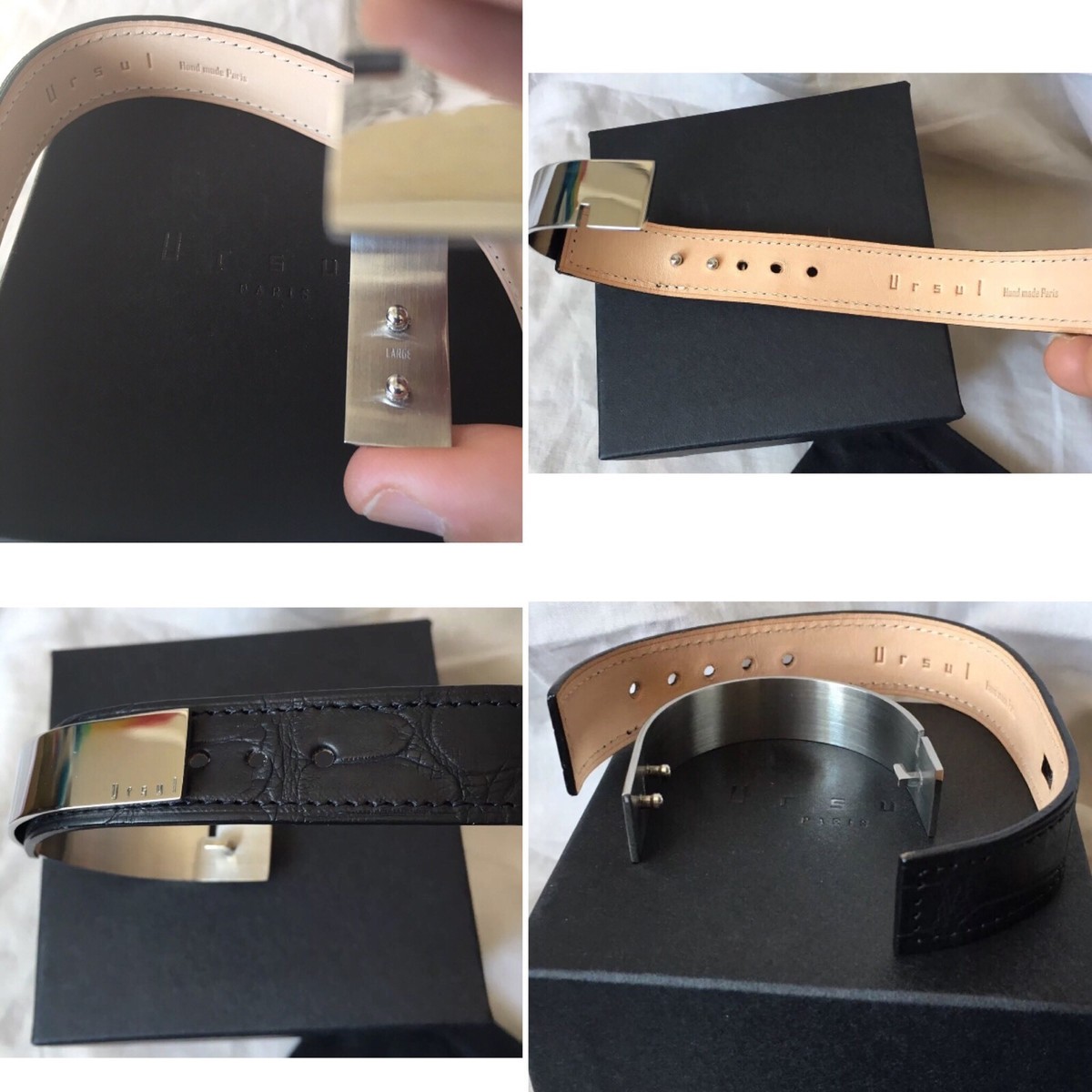 PARISIAN LUXURY BRAND URSUL HAND MADE PARIS MEN'S LEATHER