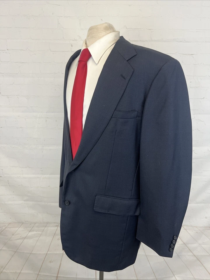 БОЛЬШОЙ и высокий Southwick мужчин темно-синий серый голубиный глаз блейзер 50L $1,095 - Изображение 3 из 4