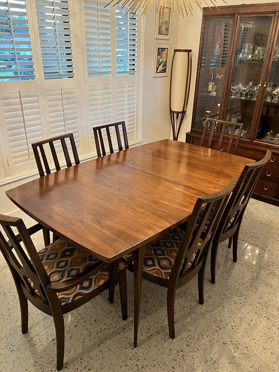 Broyhill Brasilia Mid Century Modern MCM Walnut Dining Table eBay