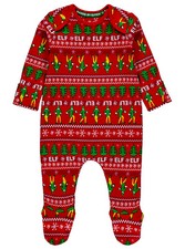 Buddy The Elf Christmas Baby Outfit Sleepsuit Baby grow Costume  George New 0-24