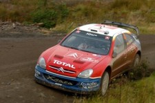 Carlos Sainz (ESP) on stage 18 Rally Car 2004 Motor Racing Old Photo