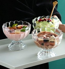 Set Of 6 Glass Modern Ice Cream Bowl Set 120 Ml