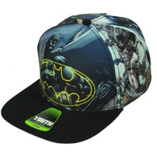 DC Comics Batman Youth Sublimated Hat Cap Snapback Hero Flat Bill Dark Knight
