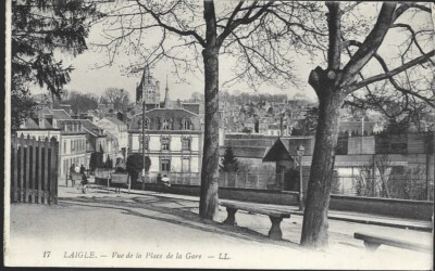 LAIGLE ou L'AIGLE 61 Place de la Gare Postkarte geschrieben an Alexandre JOURDAN Casablanca