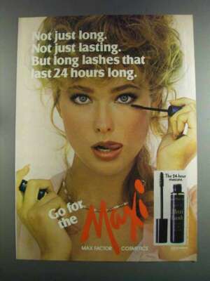1982 Max Factor Maxi-Lash Mascara Ad