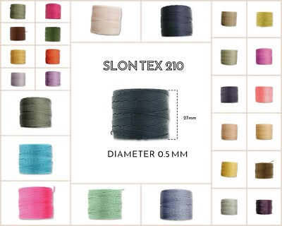 S-Lon Superlon TEX 210 REGULAR Macrame Twist Nylon Beading CRAFTING Cord 0.5mm