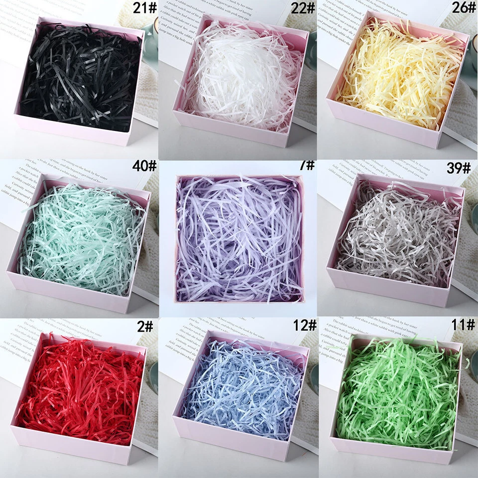 50G/100G Raffia Grass Gift Box Filler Shredded Crinkle Paper Packaging Materialη - Image 3 of 4