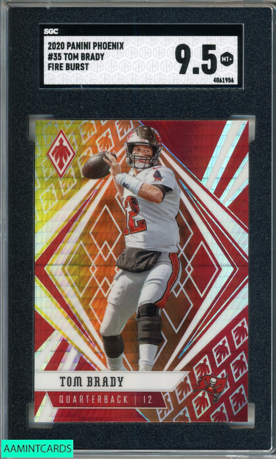 2020 PANINI PHOENIX TOM BRADY #35 FIRE BURST SGC 9.5 MT+