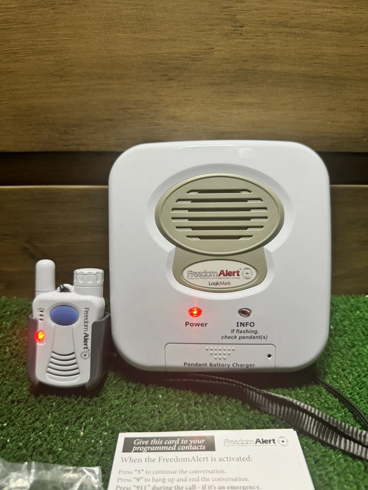 LogicMark Freedom Alert 语音紧急基站型号 #35911 和吊坠 — 第 3/4 张图片