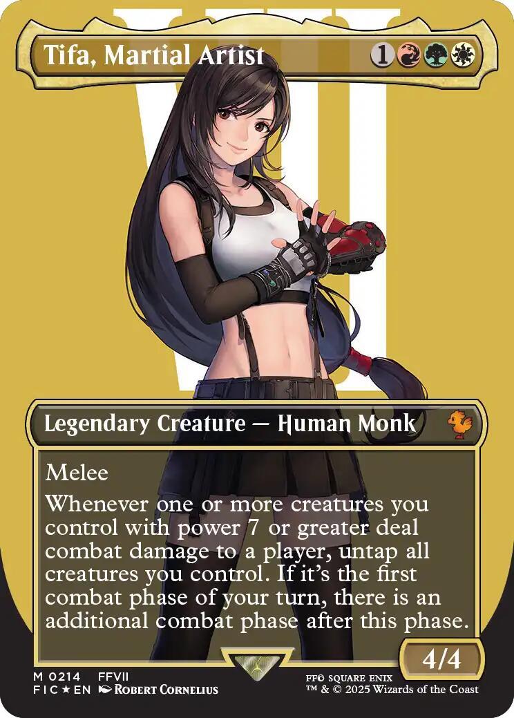 Tifa, Martial Artist (Borderless) (Surge Foil) Commander