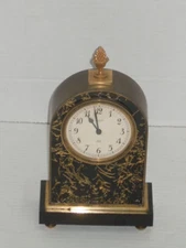 BEAUTIFUL VINTAGE 8" MADE IN FRANCE JAEGER ELECTRIC DESK MANTLE CLOCK WORKS WELL