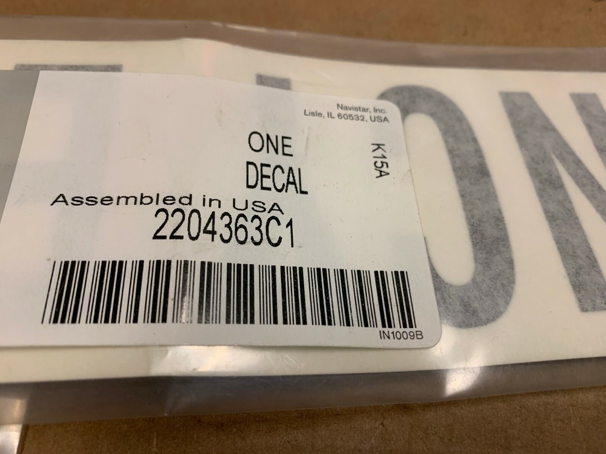 ONE GENUINE INTERNATIONAL DECAL 2204363C1 | eBay