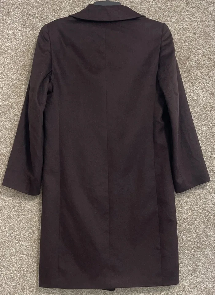 Bergdorf Goodman Women's Brown Angora Rabbit Wool Overcoat Size 10 Italy Made - Image 2 of 4