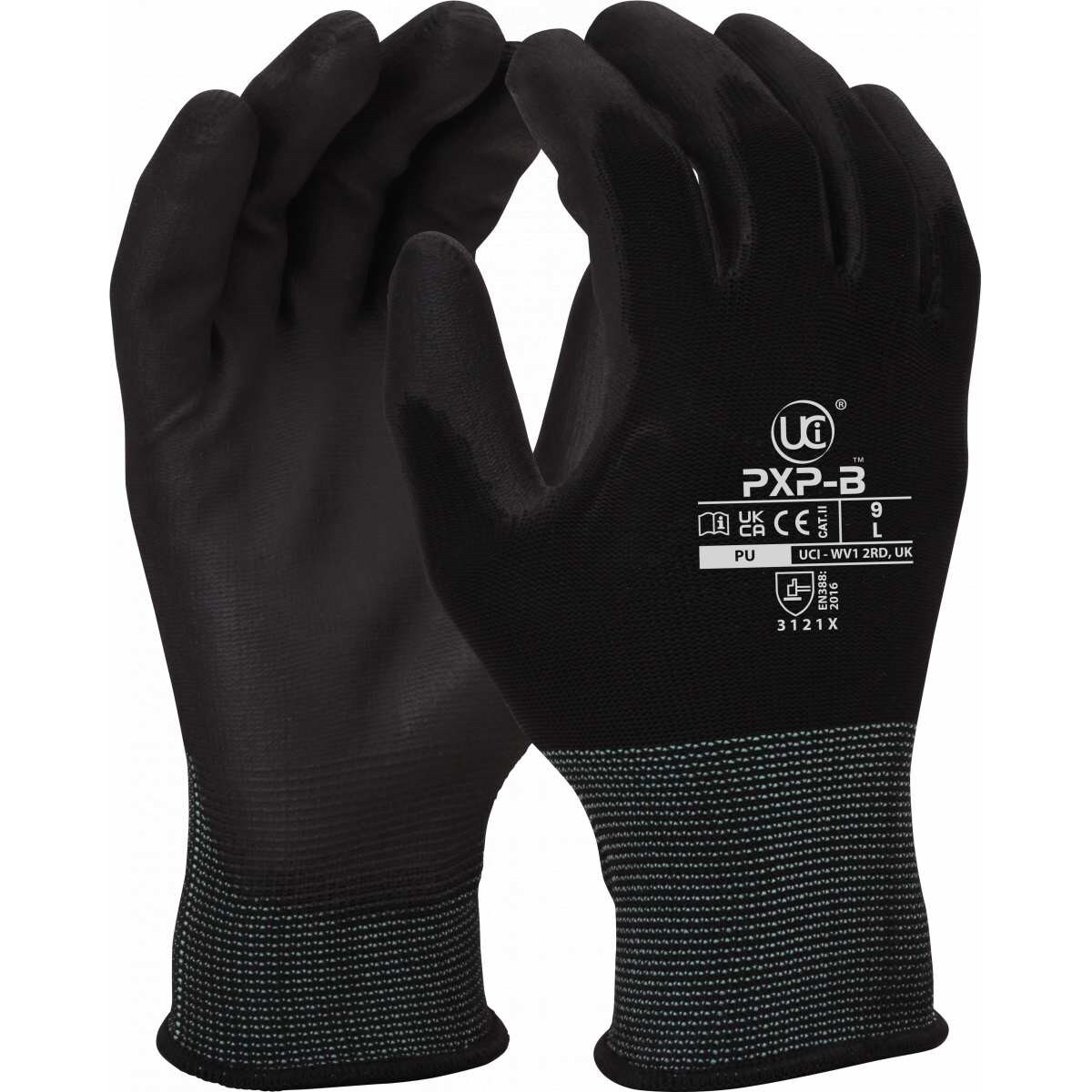 UCI Pcn-red Handschuhe – 13 Gauge, PU-Beschichtung, Nylon, EN388 Zertifiziert, Weiß