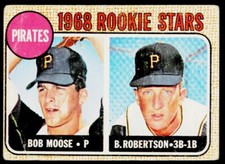1968 Topps Pirates 1968 Rookie Stars Bob Moose Bob Robertson 36 RC Pittsburgh