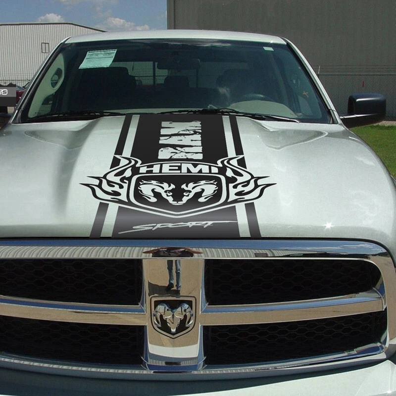 For Dodge Ram 1500 2500 3500 Car Graphics Stripe Hood Vinyl Decal Stickers New - Изображение 2 из 4