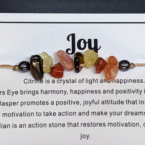 BNWT Inspirational polished genuine gemstone bracelet JOY citrine carnelian - Picture 2 of 3