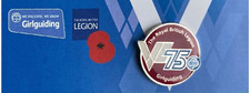 GIRLGUIDING / GIRL GUIDES VE DAY 75TH ANNIVERSARY BROOCH PIN BADGE