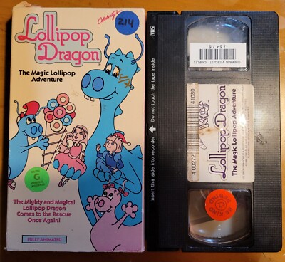 1986 Celebrity's Just for Kids VHS: Lollipop Dragon The Magic Lollipop Adventure