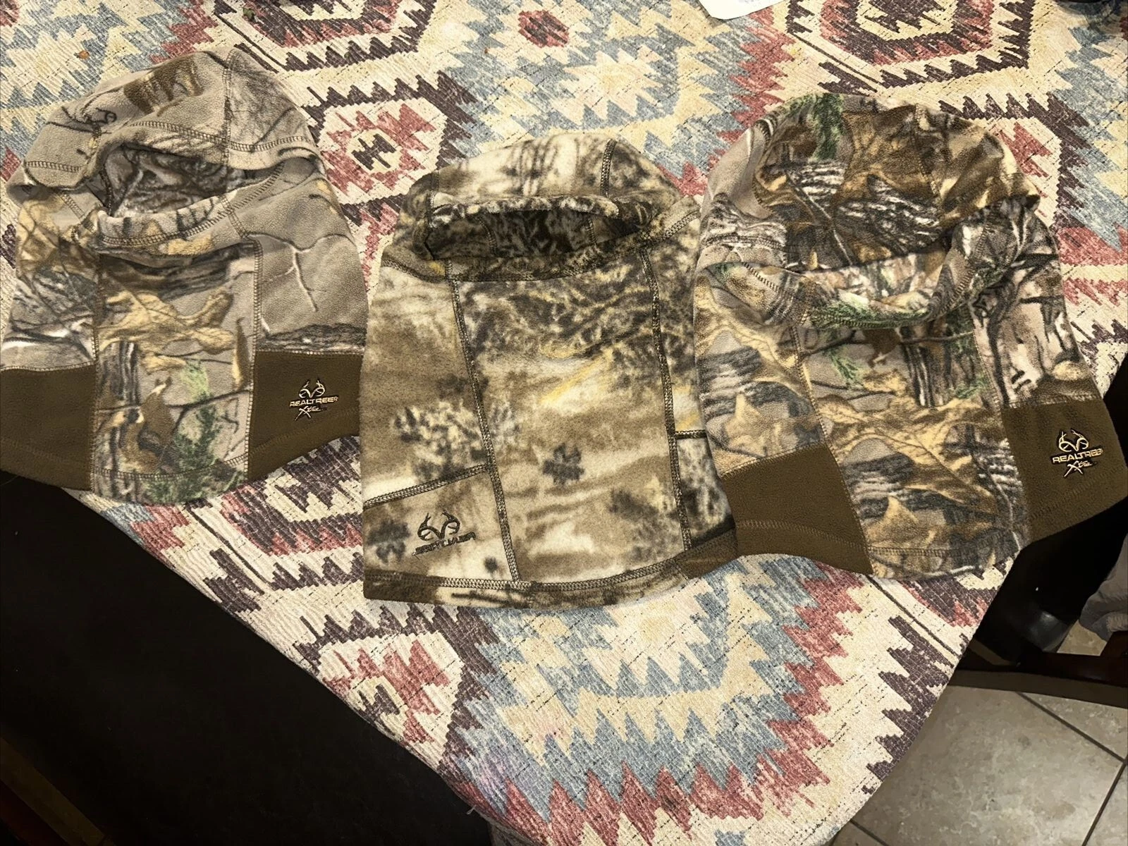 (3) RealTree Camouflage Fleece Face Neck Hood Gaiter Balaclava Mask Lot