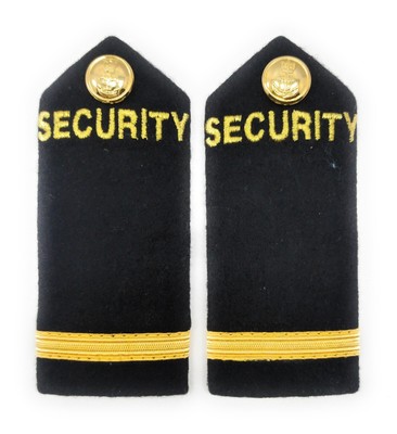 Marine Uniforn Ship Security Officer Shoulder Board Epaulette Pair One Stripes #