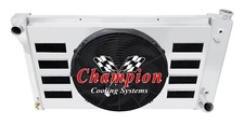 Rn 3 Row Radiator 2816 Fanflap Shroud For 1967-1972 Chevrolet Blazer V8