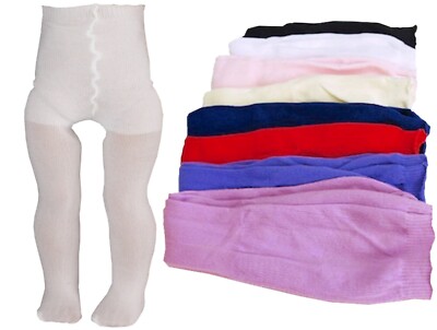 White Black Red Pink Purple Navy Knit Tights fit 18'' American Girl Size Doll