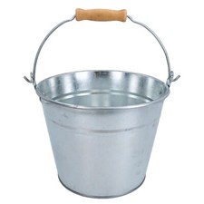 5L Galvanised Steel Metal Bucket Pail Water Coal Fire Greenhouse Garden Plants